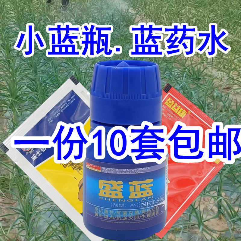 盛蓝蓝药水加强型大蒜洋葱大葱花生干尖黄叶上色增绿叶专用药正品-图1