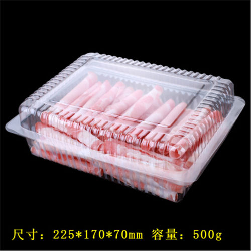 1斤装羊肉卷肥牛卷包装盒一次性透明塑料250克500克装打包肉片盒 - 图0