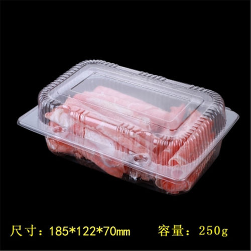 1斤装羊肉卷肥牛卷包装盒一次性透明塑料250克500克装打包肉片盒 - 图2