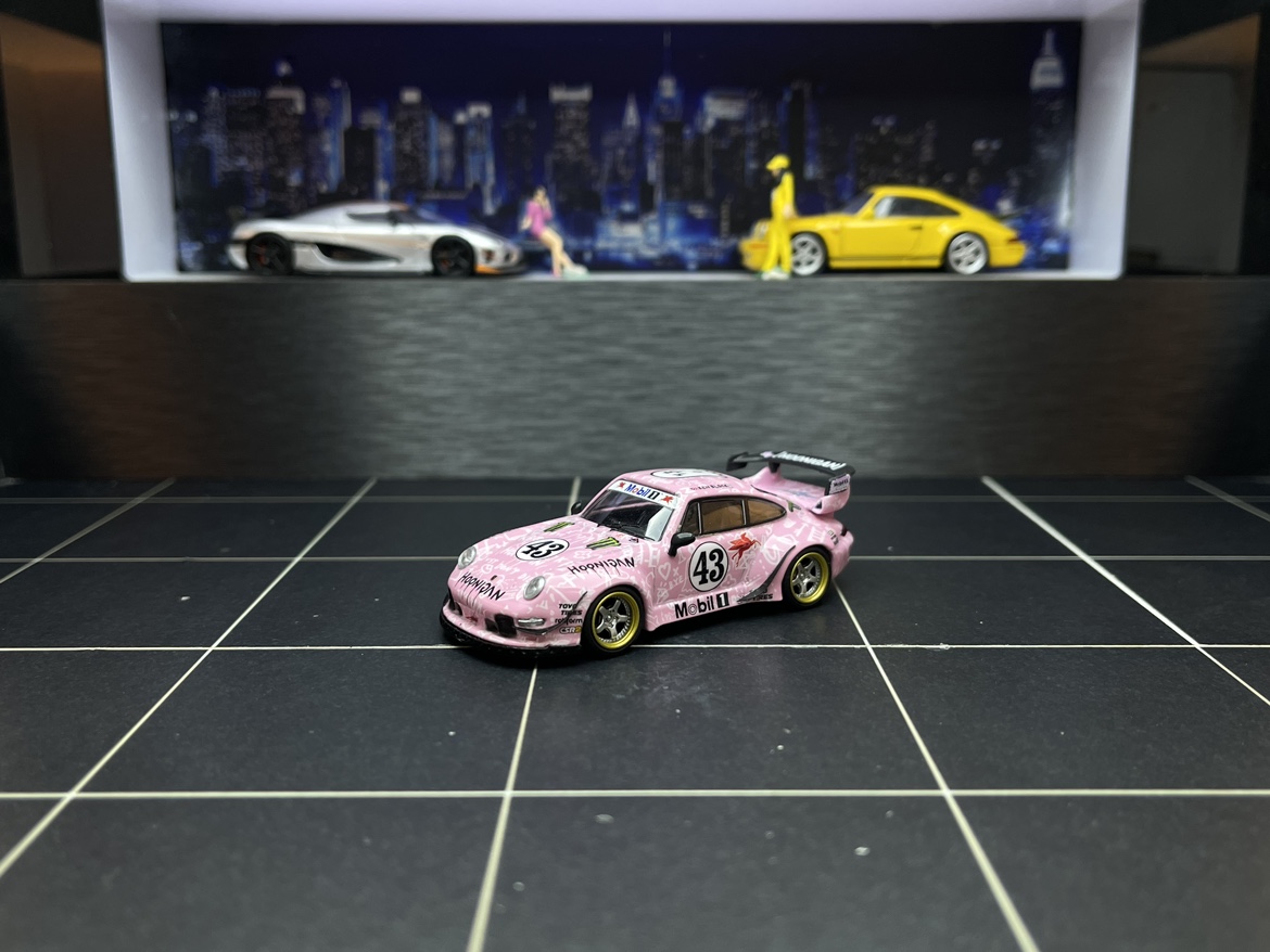 原厂定制版1:64保时捷911 RWB993魔爪砖叔汽车模型合金限量版-图2