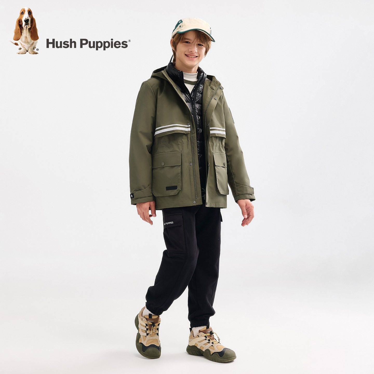 暇步士童装儿童可拆卸羽绒服25冬季新款男童三防风衣女童保暖外套 - 图2