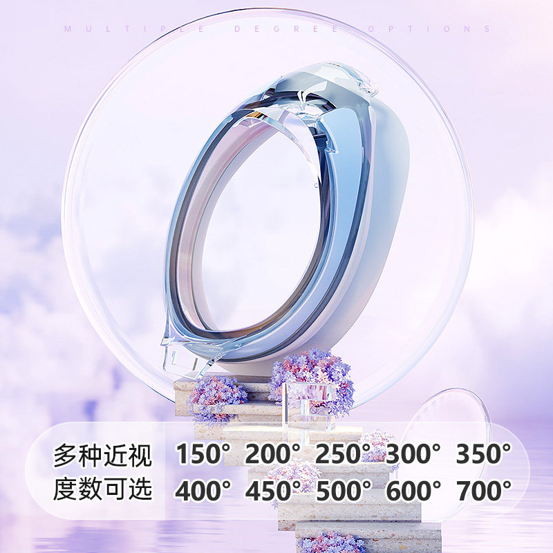 李宁泳镜高清防雾防水近视度数男专业游泳眼镜潜水装备女泳帽套装