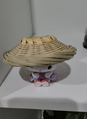 娃娃编织娃娃道具小斗笠娃娃专用斗笠编织圆形斗笠