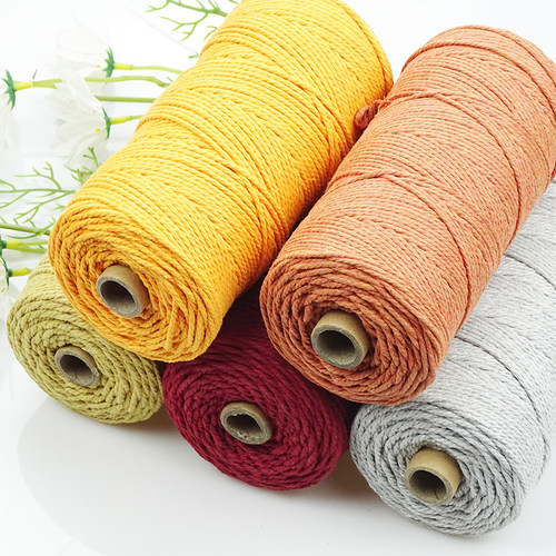 2mm棉线diy手工编织棉绳钩包线钩织中粗棉麻线钩针线编包线吊牌绳 - 图2