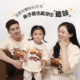 Parent-child costumes, family of three go out for cool summer thin style