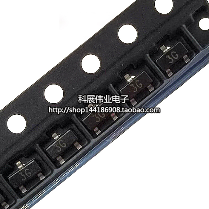 贴片三极管 BC857C 3G丝印 SOT23 0.1A/45V PNP (50个）