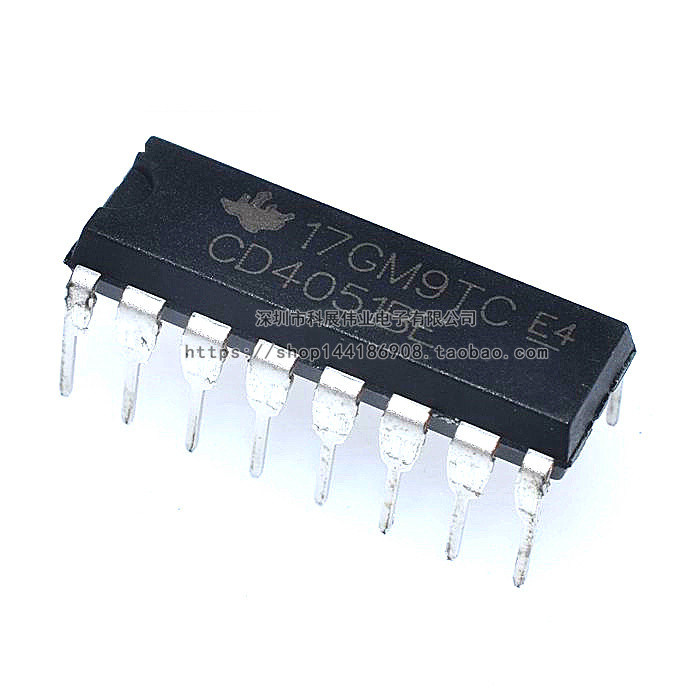 直插 CD4051BE/HCF4051/HEF4051八选一模拟开关 DIP-16_虎窝淘