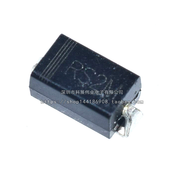 FR207贴片丝印RS2M 2A/1000V D0-214AC 快恢复二极管SMA (50个） - 图1