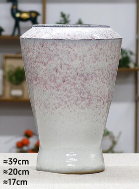 手工粗陶斗笠形花盆简约多肉三角
