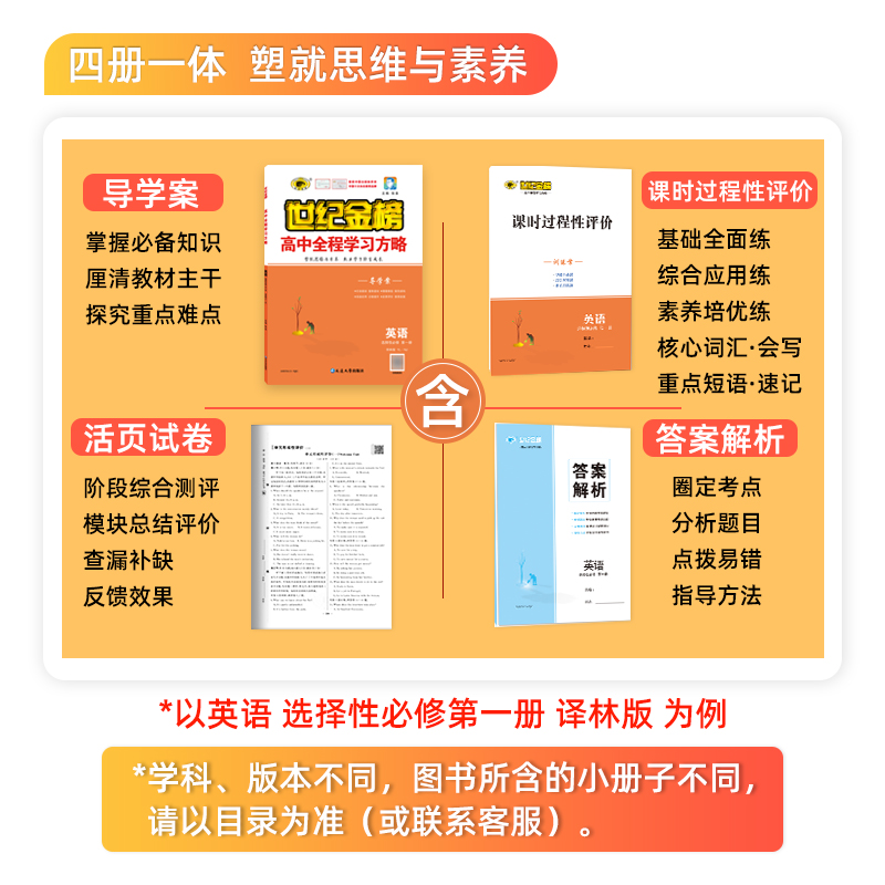 世纪金榜2024版英语选择性必修第一册 高中全程学习方略新教材同步练习册高二英语教辅辅导人教外研北师译林版中学教辅辅导资料