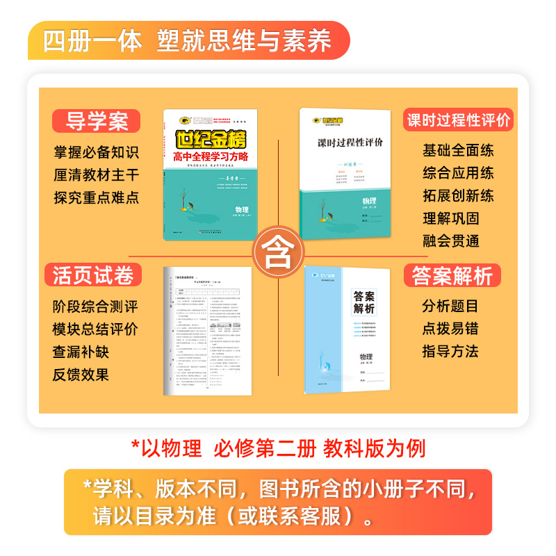 世纪金榜2024版物理必修第二册高中全程学习方略物理必修2新教材同步教材练习册教辅人教鲁科教科粤教高中物理同步课本辅导-图0