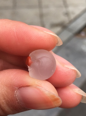 天然南红玛瑙单珠配饰生肖猪11.8mm红运当头冰飘花原矿