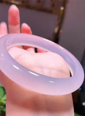 荔枝冻 天然 高冰种南红玛瑙手镯女夏玉髓细款玉镯子少女原创设计