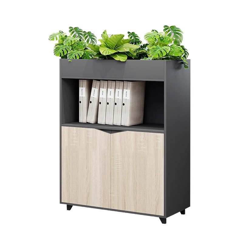 办公室花槽柜隔断柜矮柜花架置物架花草柜子绿植柜办公屏风隔断墙 - 图3