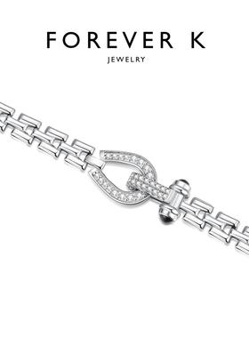 FK法诗卡幸运马蹄玛瑙表带手链18k金男女意大利手工幸运手链