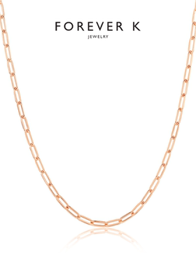 FK法诗卡 小号链环项链简约时髦叠带百搭时尚项链