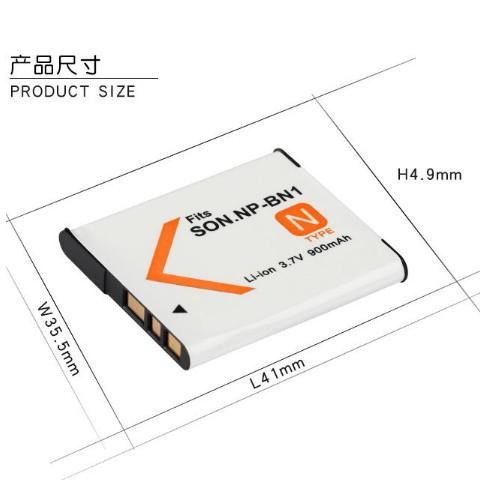 索尼DSC-W310 W510 W620 W690 W830相机NP-BN1电池+充电器-图0