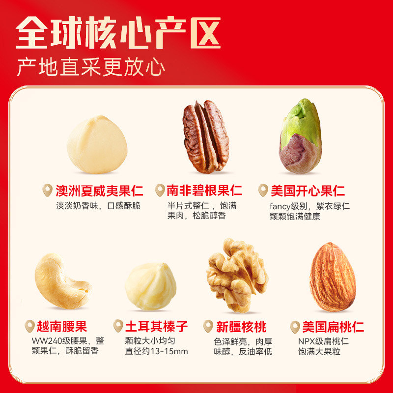 沃隆每日纯坚果750g大礼包干果仁新果年货节礼盒休闲健康零食送礼,淘宝优惠券,粉丝福利购,淘宝优惠卷