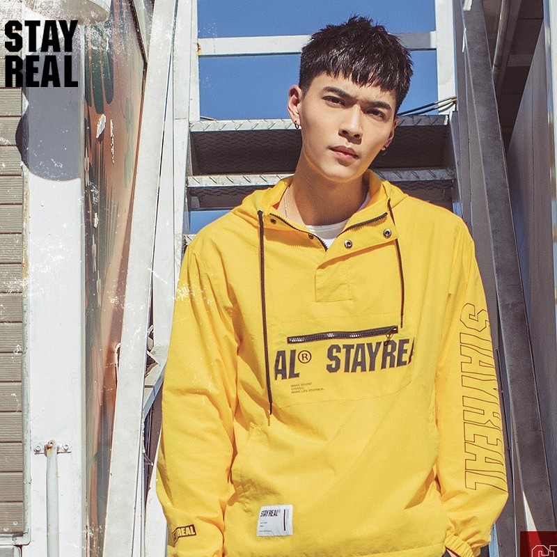 Stay Real STAYREAL街头信仰ANORAK夹克潮牌男女情侣外套休闲连帽潮流上衣_虎窝淘