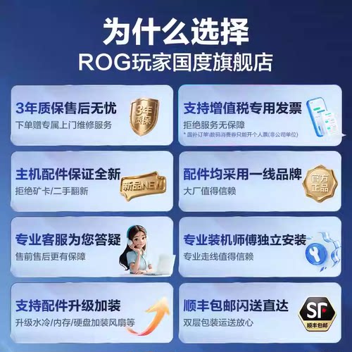 华硕ROG太阳神纯白全家桶AMD 9850X3D 9700X RTX5080/5070 360水冷电竞游戏台式机DIY组装电脑主机三角洲吃鸡 - 图0