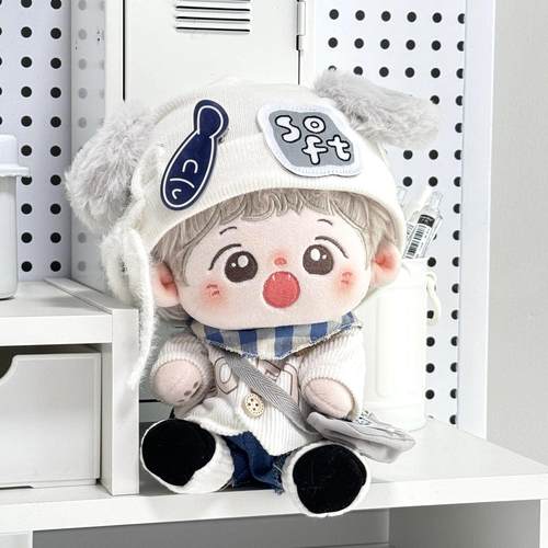 20cm厘米棉花娃娃衣服无属性玩偶可爱小狗帽子替换装帅气奶酷娃衣 - 图3