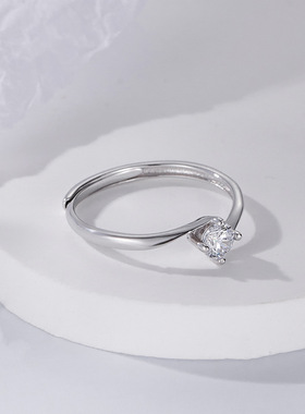 女s925纯银简约个性戒指