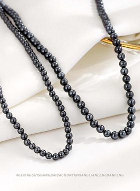 s925纯银珍珠项链小众气质百搭饰