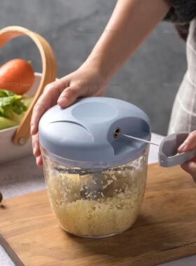 500/900ML Garlic Chopper Meat Grinder Manual Rotate Vegetab
