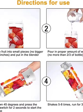 New Portable Blender 600ML Electric Juicer Fruit Mixer 4000