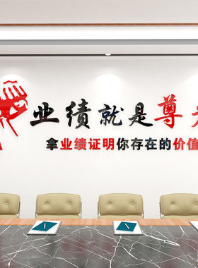 业绩就是尊严公司办公室会议室文字团队励志文化标语墙面装饰墙贴