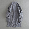 Spring thin single layer men's windbreaker Japanese mid-length lapel jacket for men solid color casual retro fashion
