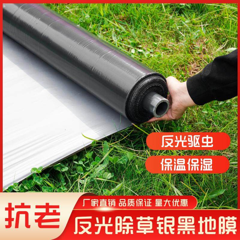 银黑双色地膜农用种植种菜专用全新除草防草加厚反光黑色塑料薄膜,淘宝优惠券,粉丝福利购,淘宝优惠卷