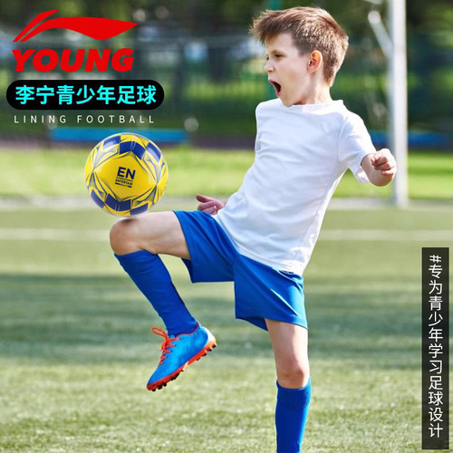 正品李宁足球儿童5号小学生成人青少年标准4号球非真皮比赛专用球 - 图0