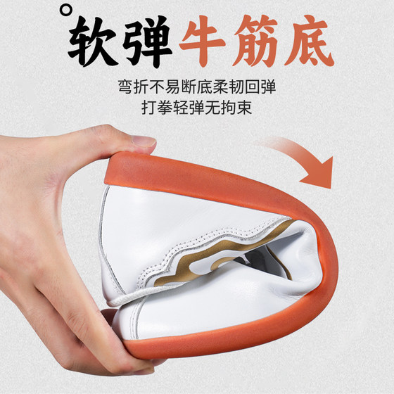 Li Ning Tai Chi Shoes Genuine Leather Tendon Sole Baduanjin