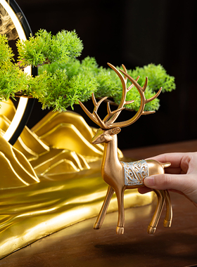 新中式迎客松摆件开业乔迁送礼