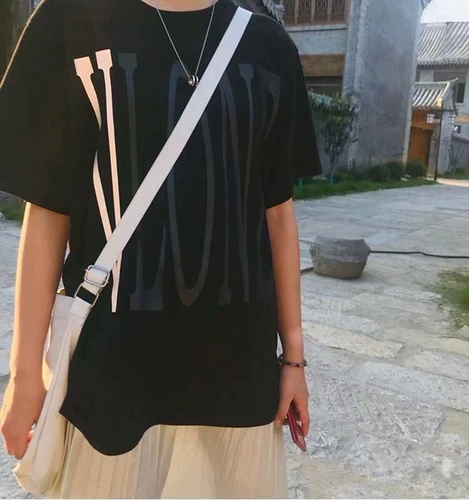 Vlone Edison Crown 3M Отражающий Нью -Йорк Limited Black Base Logo Big v Meichao Street Мужчины и женщины короткие рукава