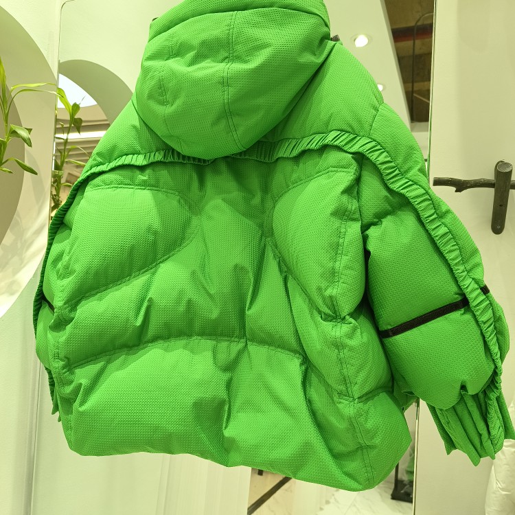 泡泡袖羽绒服荷叶边羽绒服高充绒放风防水羽绒服 - 图0