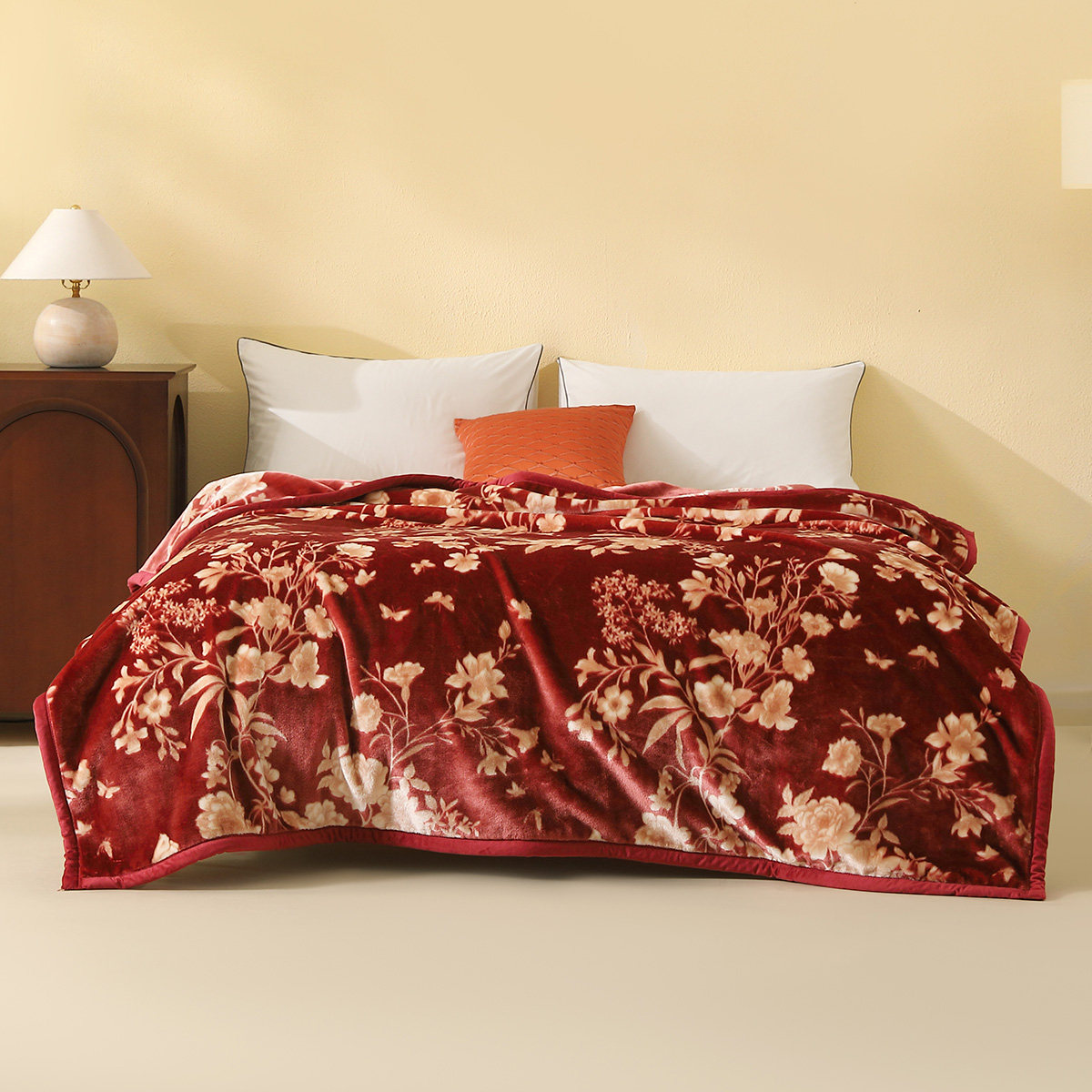 水星家纺毛毯婚庆拉舍尔毯子A类可水洗保暖盖毯沙发毯空调毯床品,淘宝优惠券,粉丝福利购,淘宝优惠卷