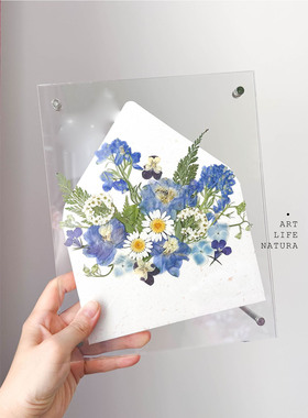 春日来信DIY干花信封相框材料