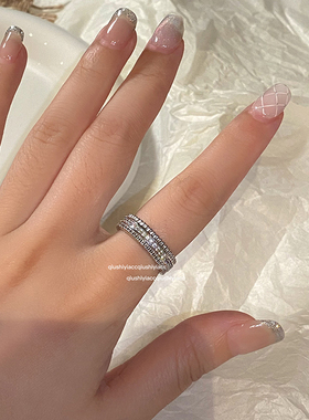 简约几何纹理钻钻高级感戒指