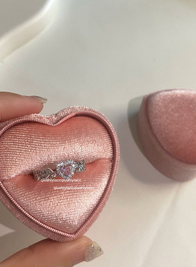 其他女铜合金日韩爱心开口戒