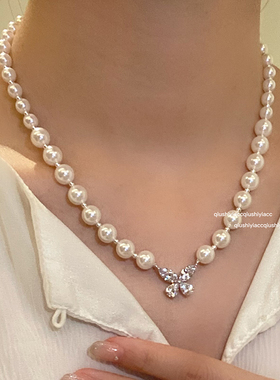 千金感blingbling钻钻蝴蝶项链