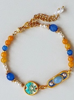 新中式轻奢时尚天然石滴油手链