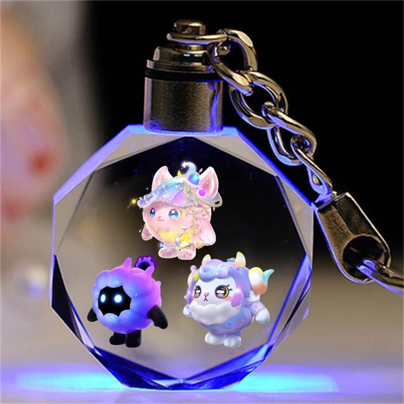 蛋仔派对手办蛋仔派对仔仔熊水晶钥匙扣书包挂件挂饰小熊手办周边失心熊玩具礼