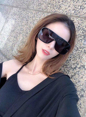 素颜个性黑色圆脸树脂大框简约