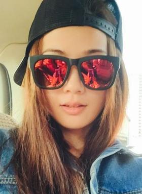 墨镜多色百搭透明框水银偏光镜