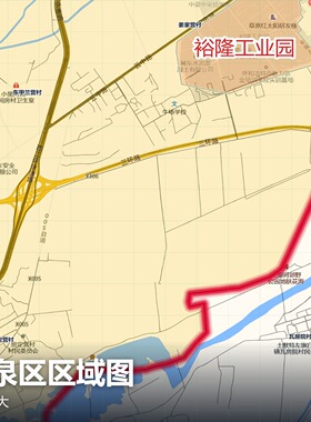 玉泉区区域图 现代简约装饰画 办公室挂画 定制地图挂图