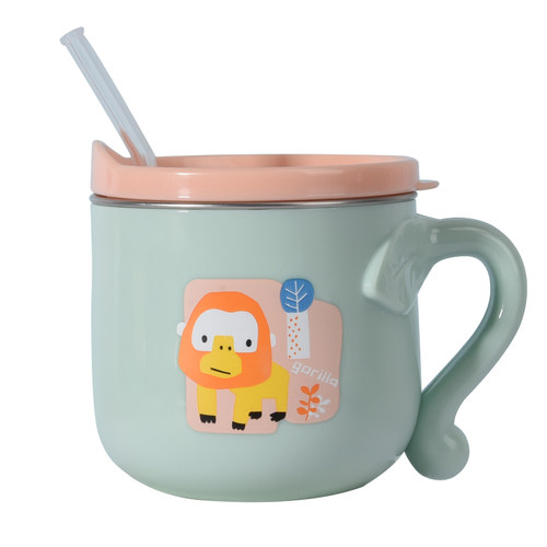 BEBEAR抱抱熊大陆6个月吸管杯儿童防漏手柄饮水幼儿水杯BWS140 - 图3