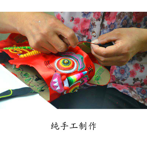 五毒布老虎民间工艺品中号老虎枕头宝宝纯手工玩具满月婴幼儿 - 图2