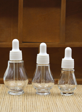 单葫芦精油瓶透明玻璃滴管瓶塑料